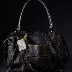 We The Free Black Leather Handbag
